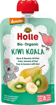Mus owocowy Kiwi Koala gruszka i banan z kiwi po 8ms-cu BIO 100g - Holle